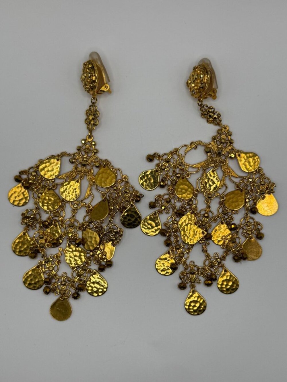 Jose and Maria Barrera Clip-On Chandelier Earrings